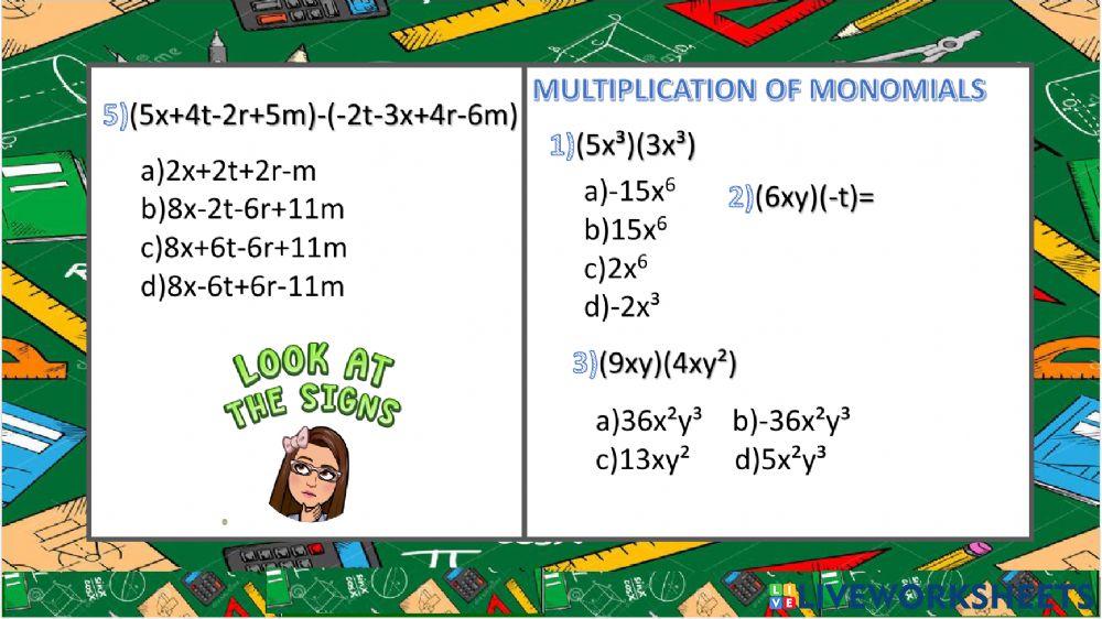 Math final exam game