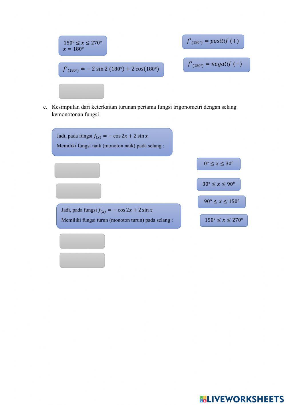 Selang Kemonotonan Fungsi Trigonometri