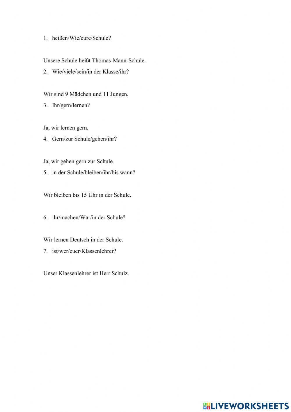 Sätze Direkt neu Kapitel 3