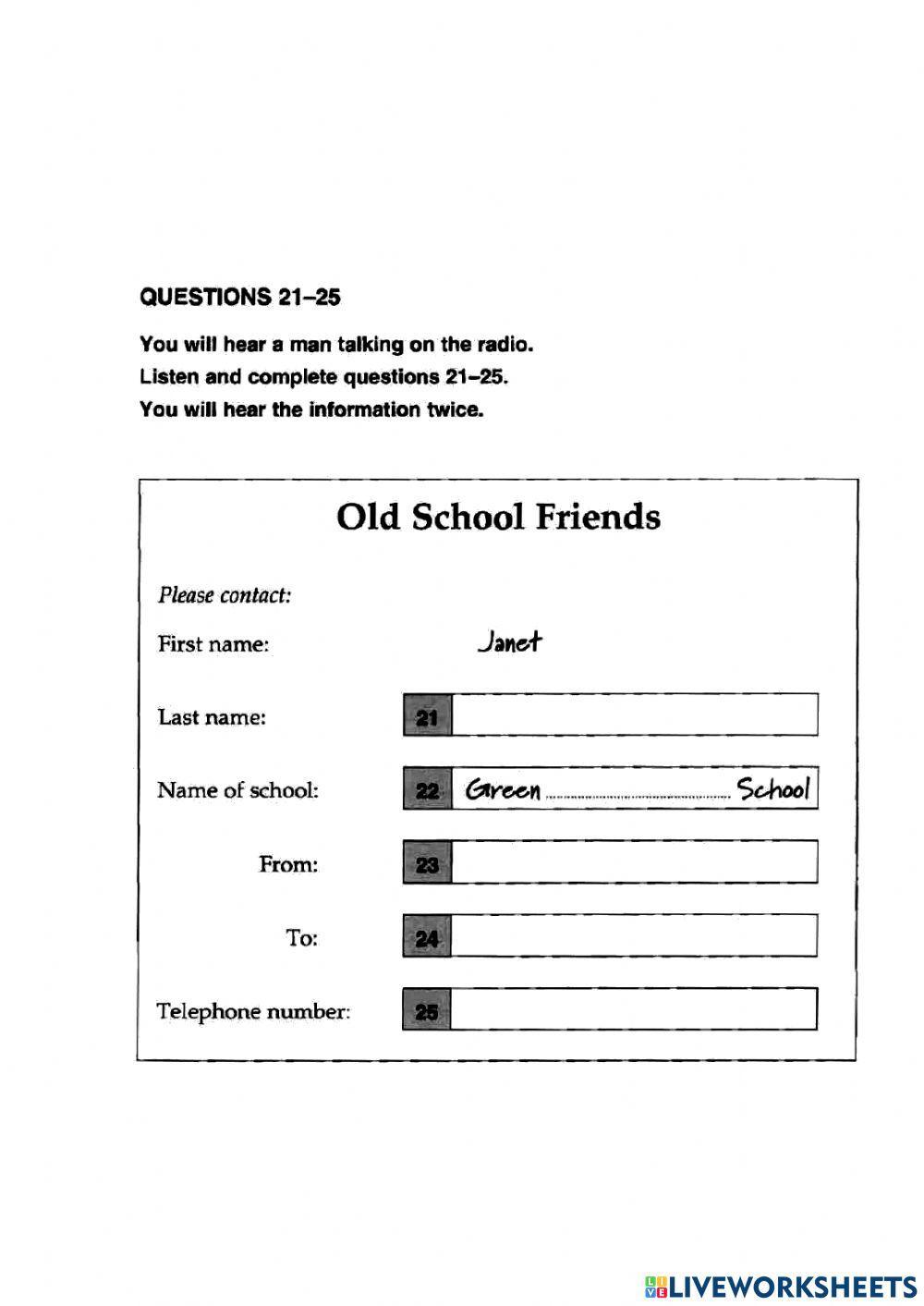 Ket-unit 4-listening-part 5
