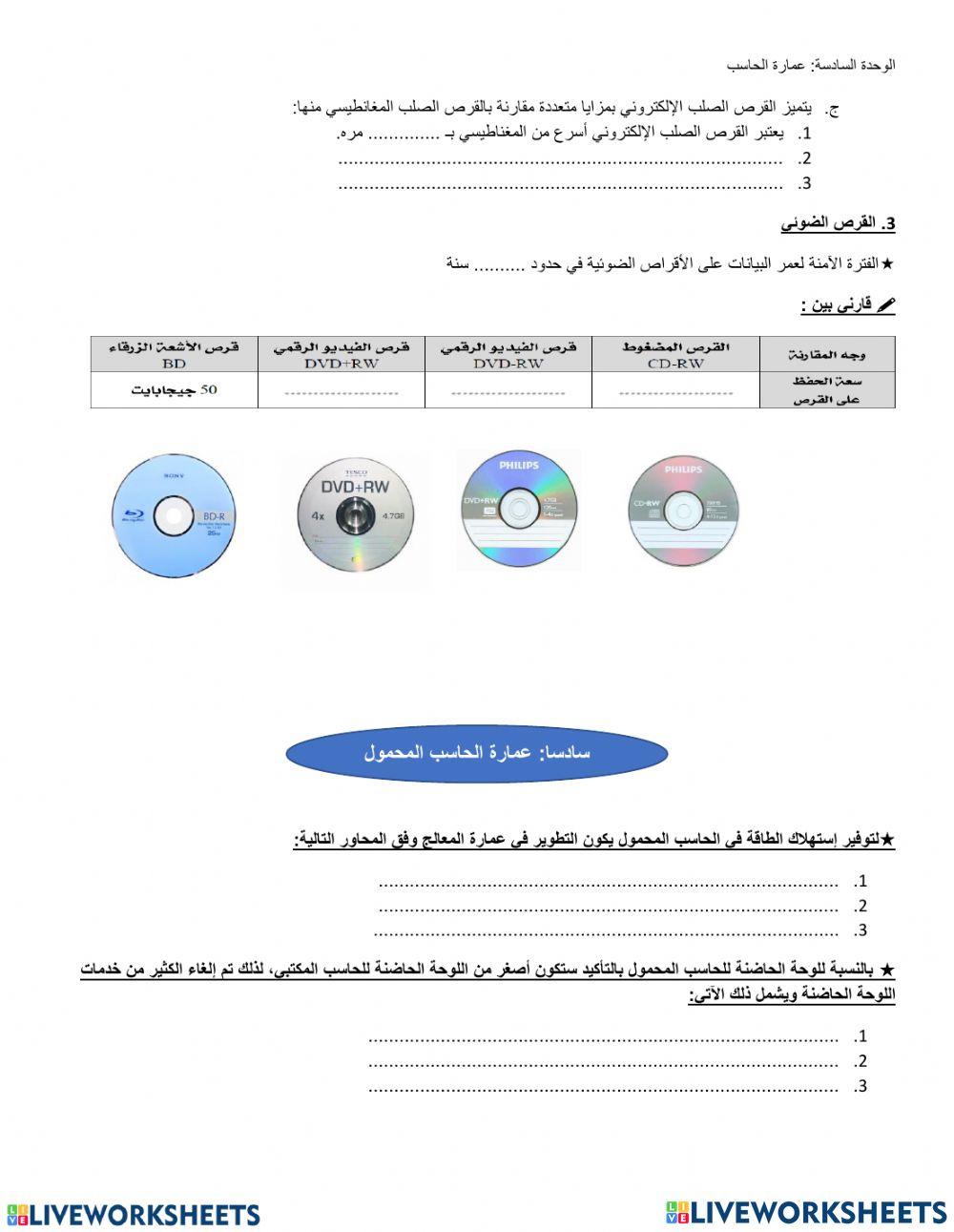 ورقة عمل 2 عمارة الحاسب