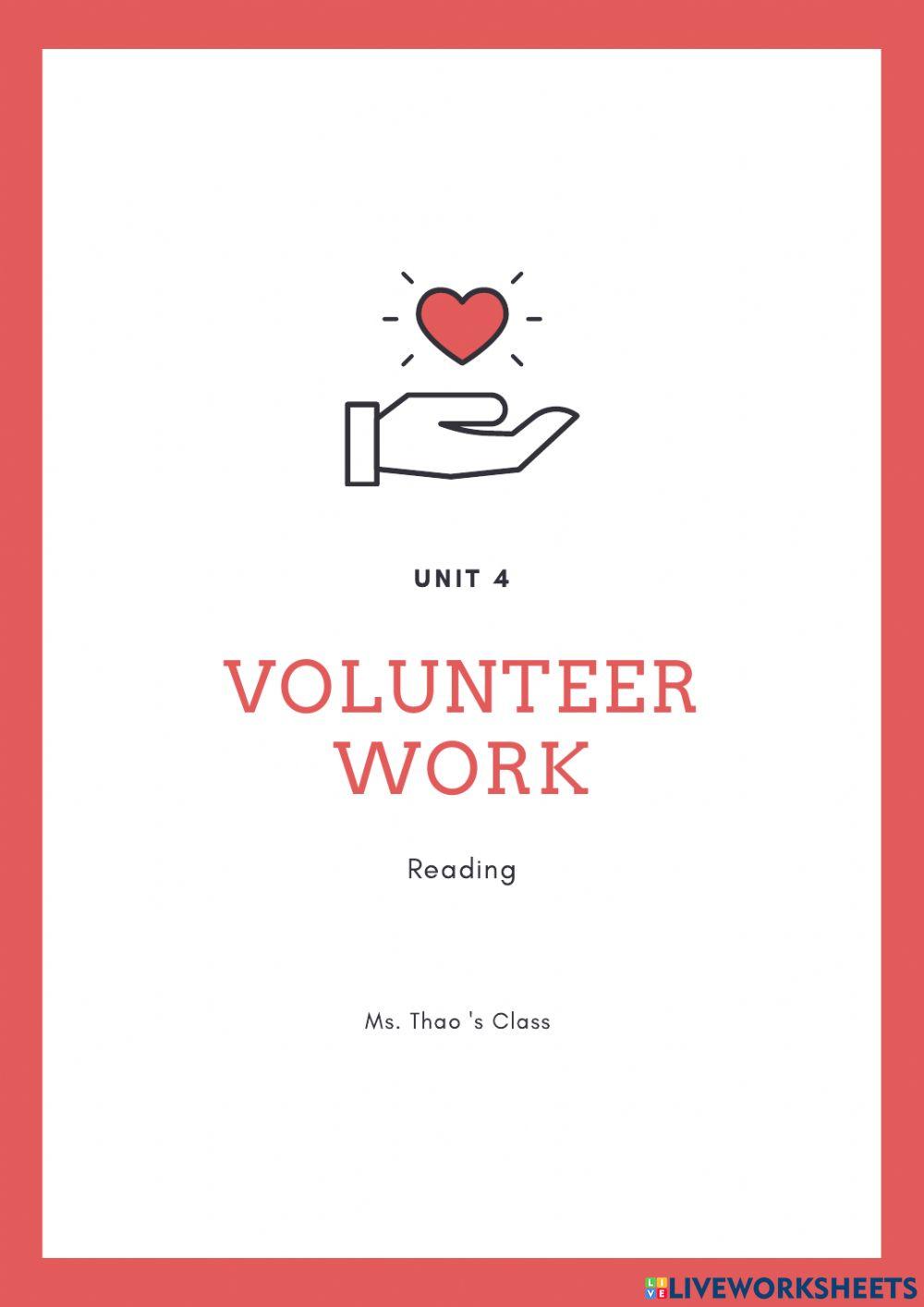 Unit 4: Volunteer Work