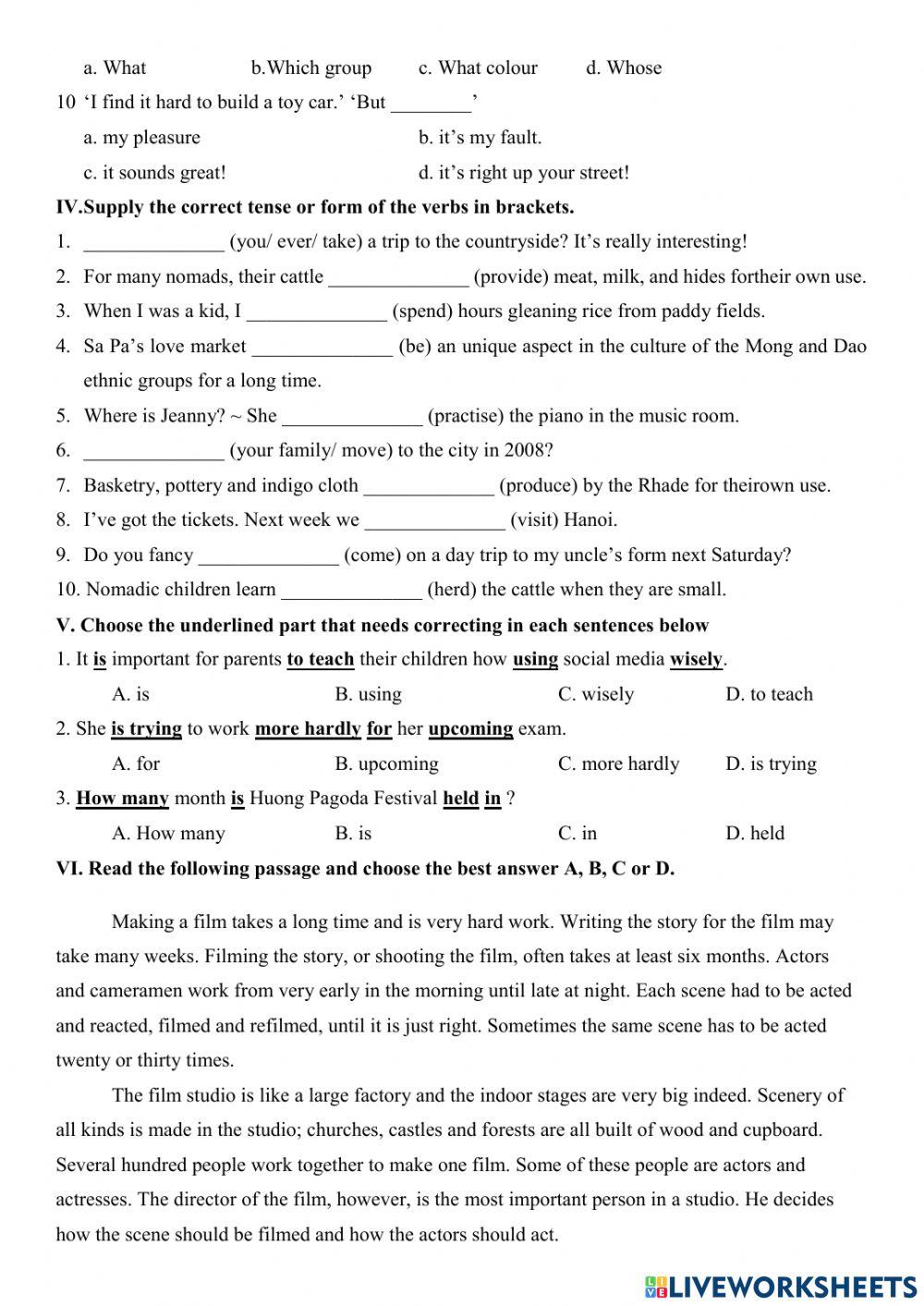 E8 - revision for 1st mid term test