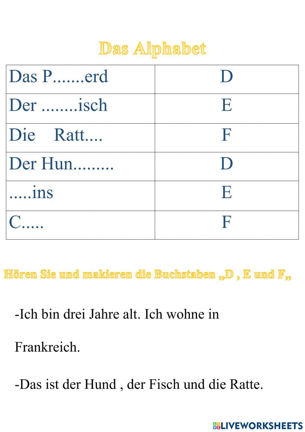 Alphabet online exercise for 2 | Live Worksheets