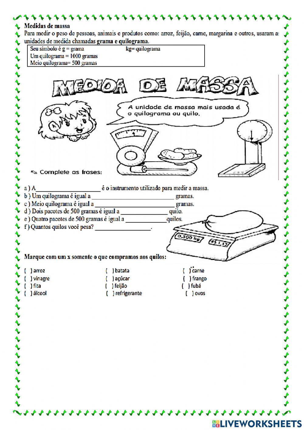 Avaliação de matemática