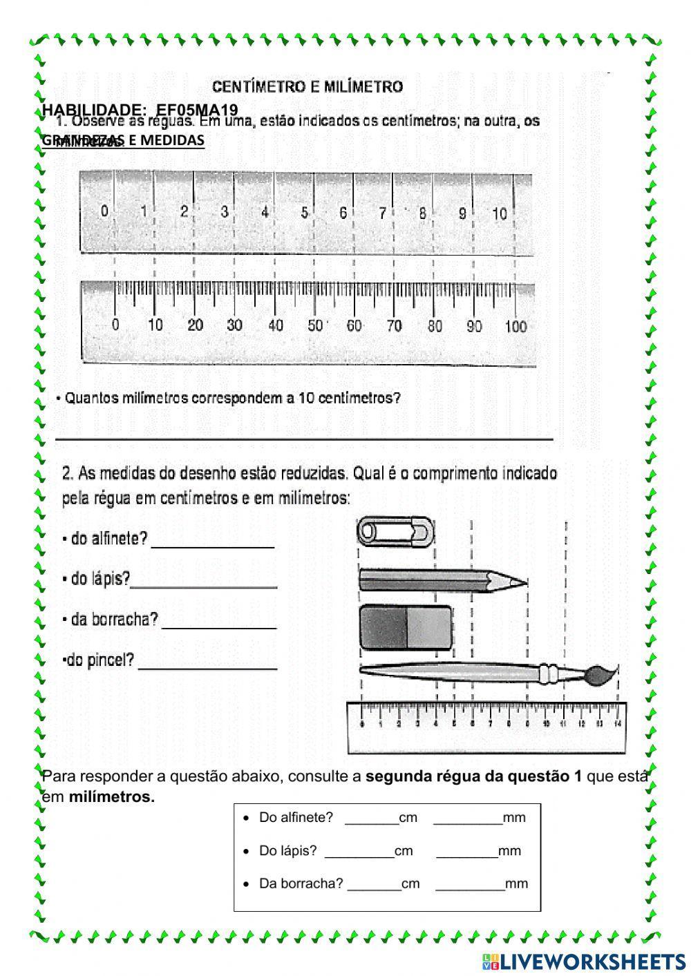 Avaliação de matemática