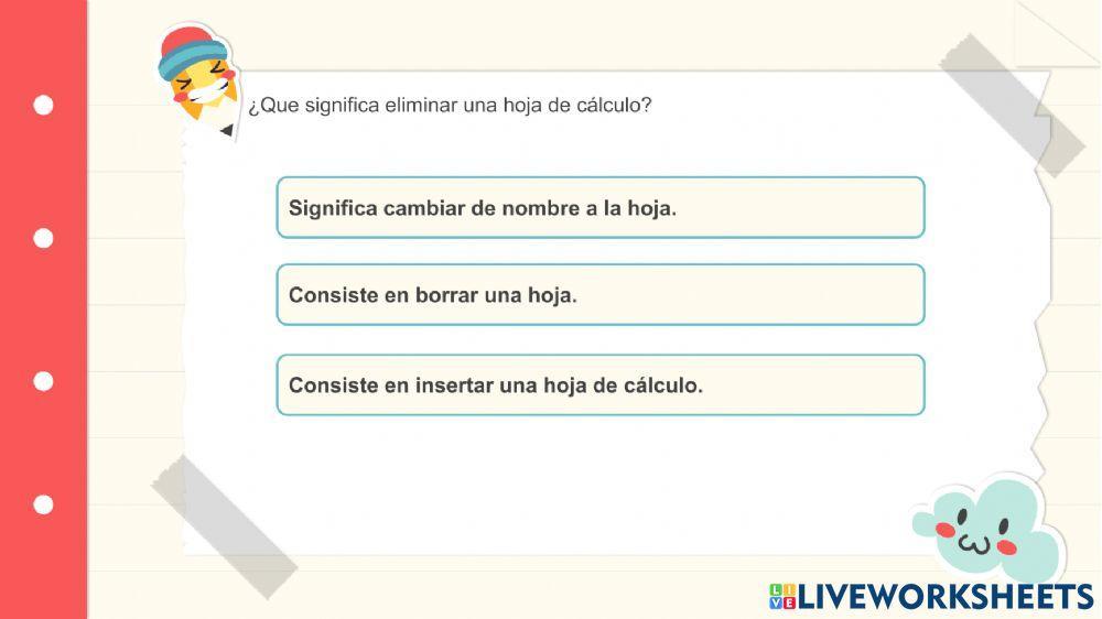 Tratamiento de las hojas de cálculo
