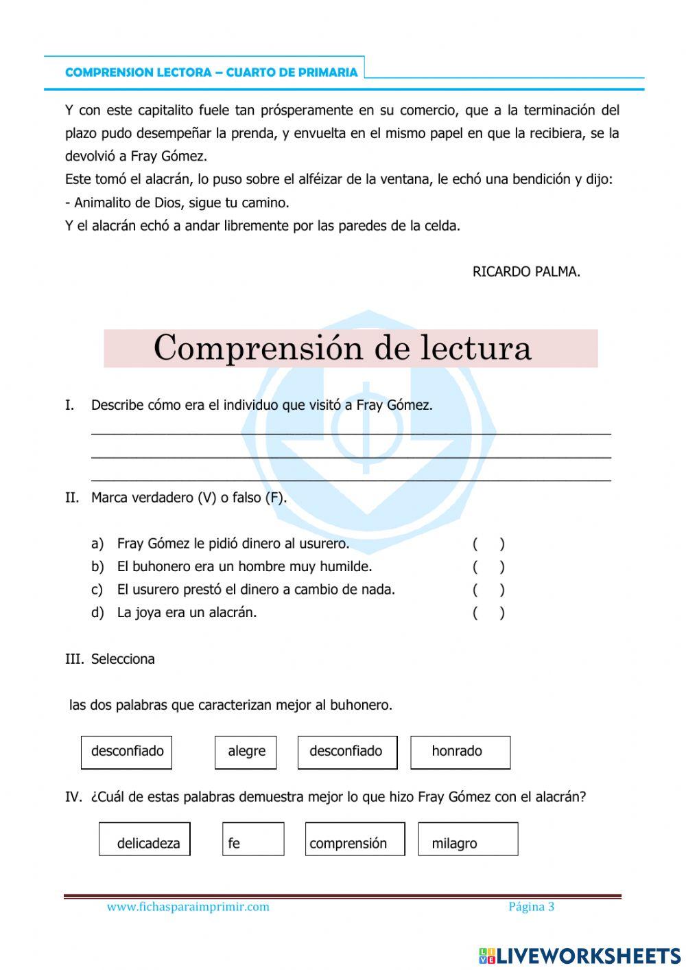 Comprensión lectora