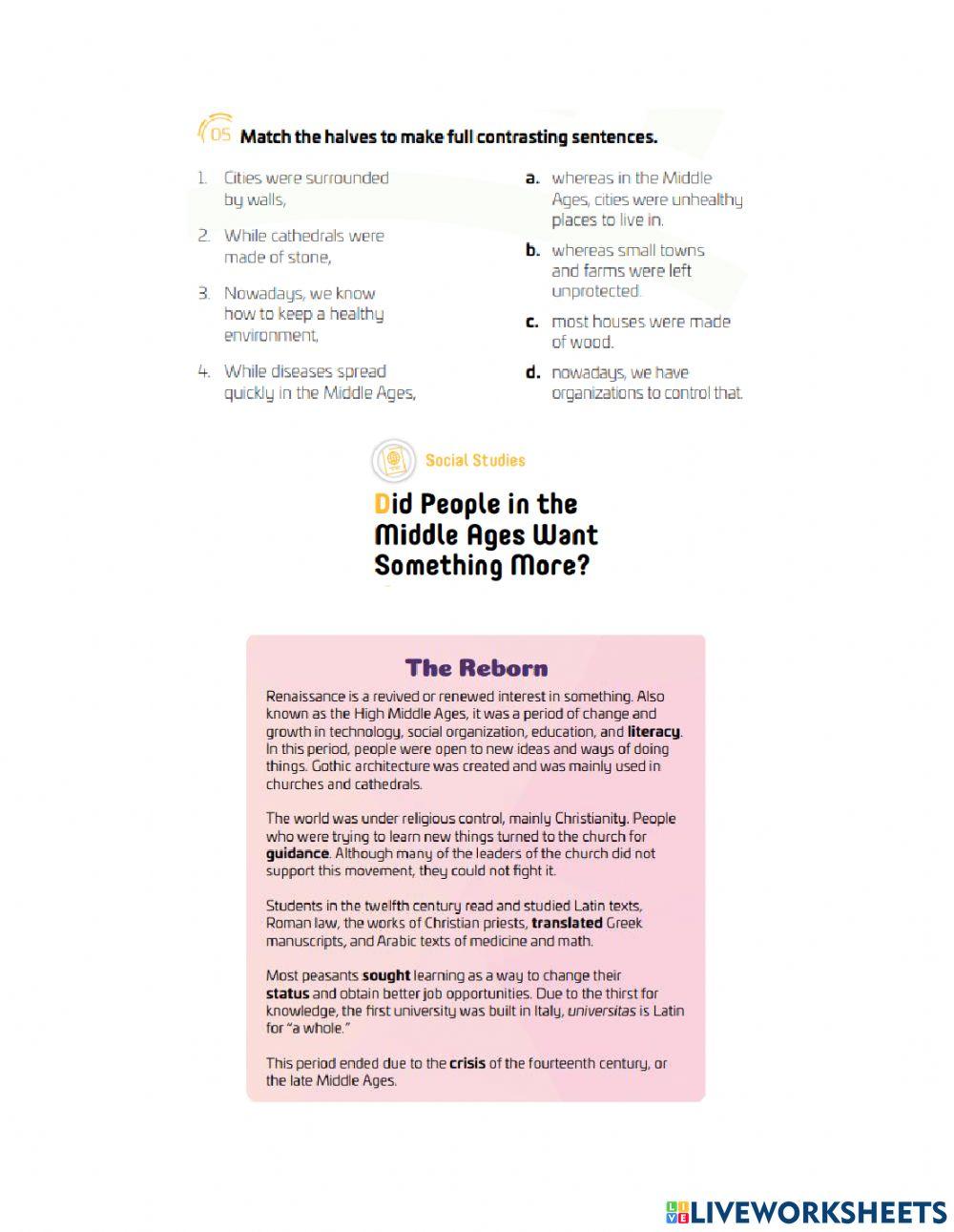 Cities in the Middle Ages