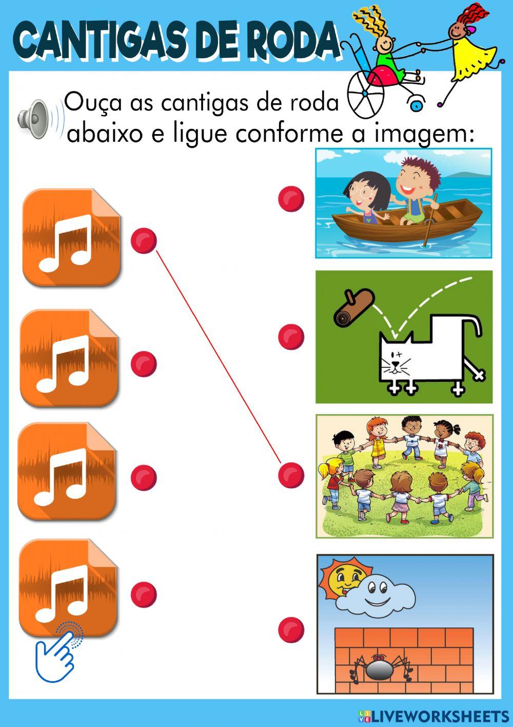 Cantigas de roda - Atividade