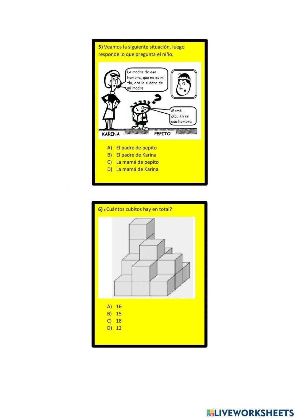 Juegos lógicos liberteños 2021