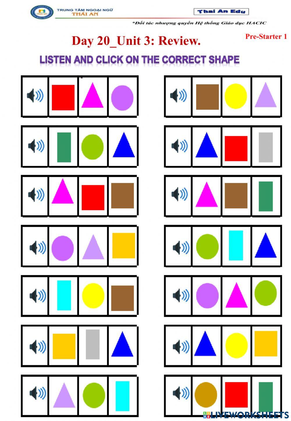 Review online exercise for 1 Live Worksheets