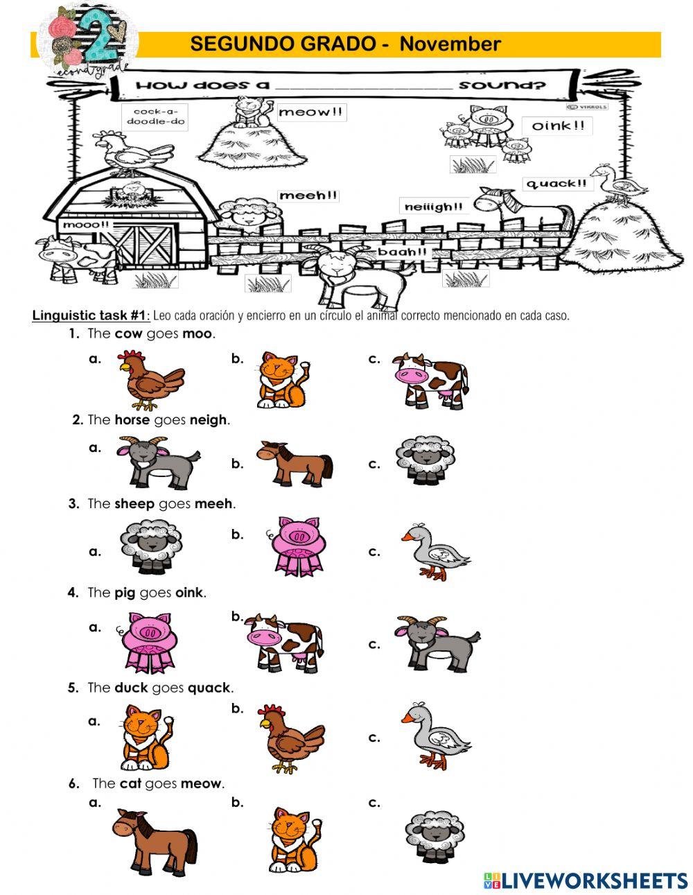 Trabajo corto Noviembre 2do grado