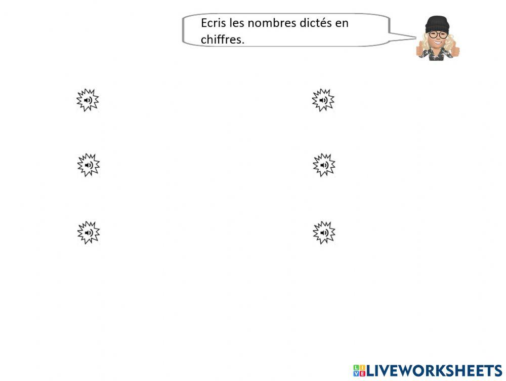 Dictee nombres s10 Dictee nombres s10