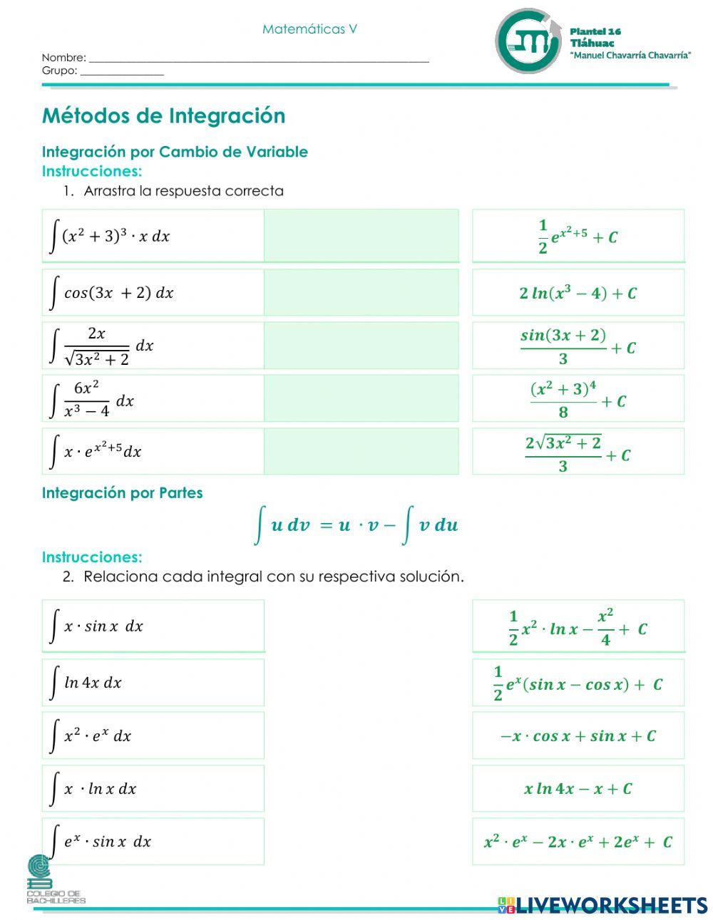 Métodos de Integración