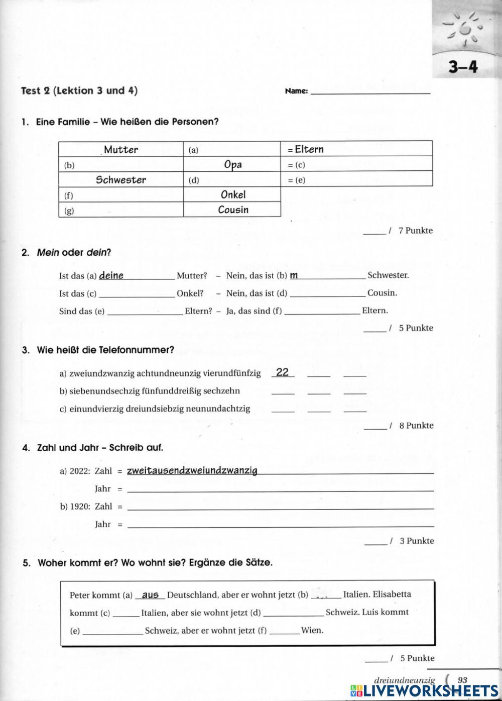 Planet Plus A1 Test 4-6