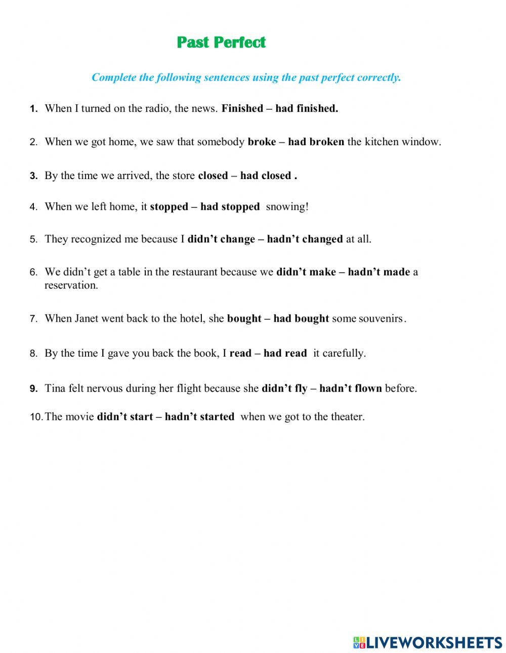 Past simple or Present perfect