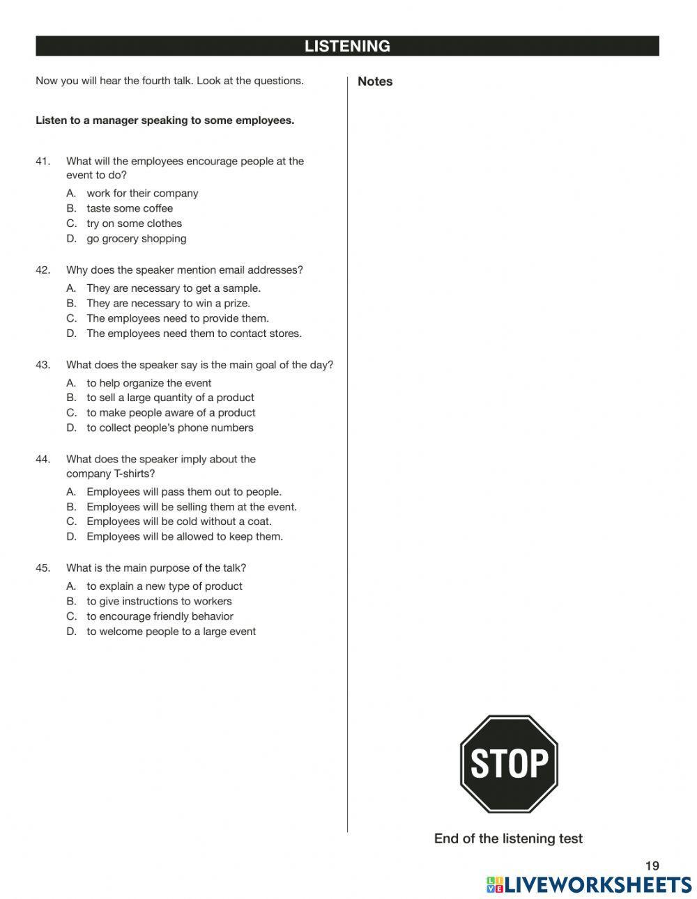 Practice test 004 listening part2