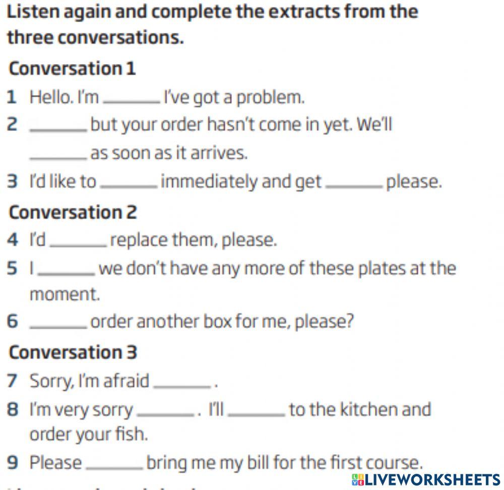 B1 U9 English in action