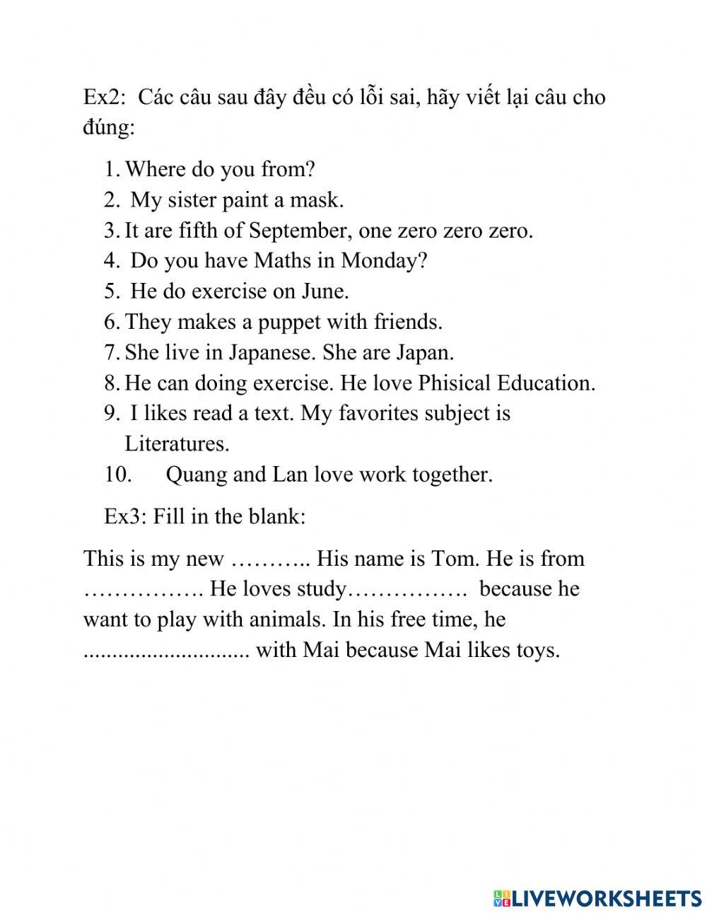 What are they doing online pdf exercise | Live Worksheets