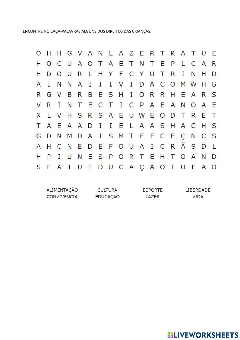 Caça-palavras - ECA 2