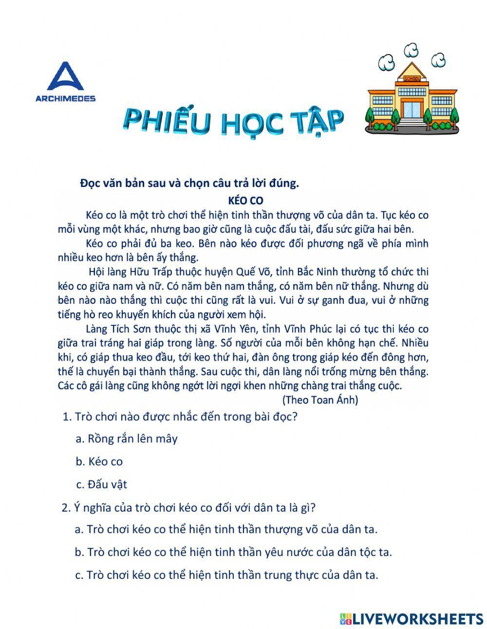 Phiếu học tập 1 - Buổi 2