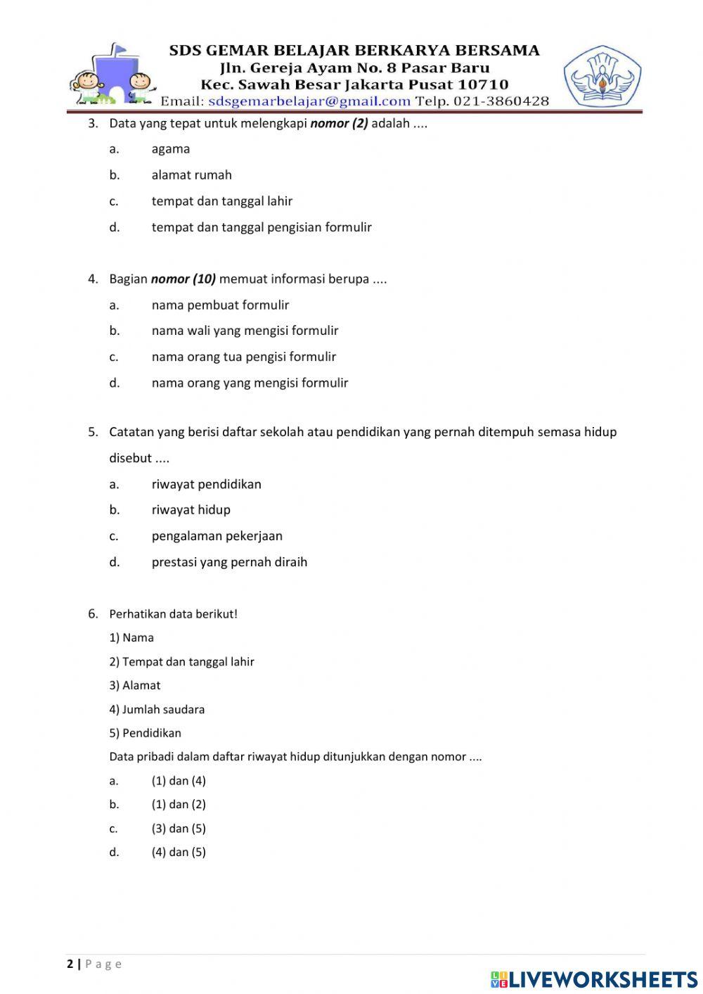 Unit test tema 5 bahasa indonesia