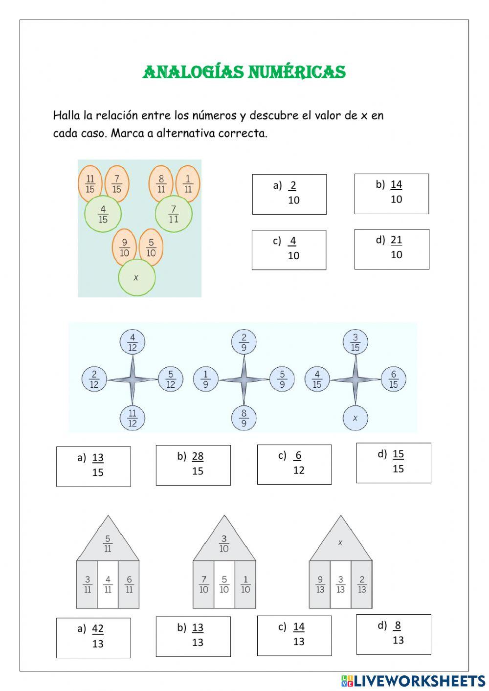 Analogías numéricas