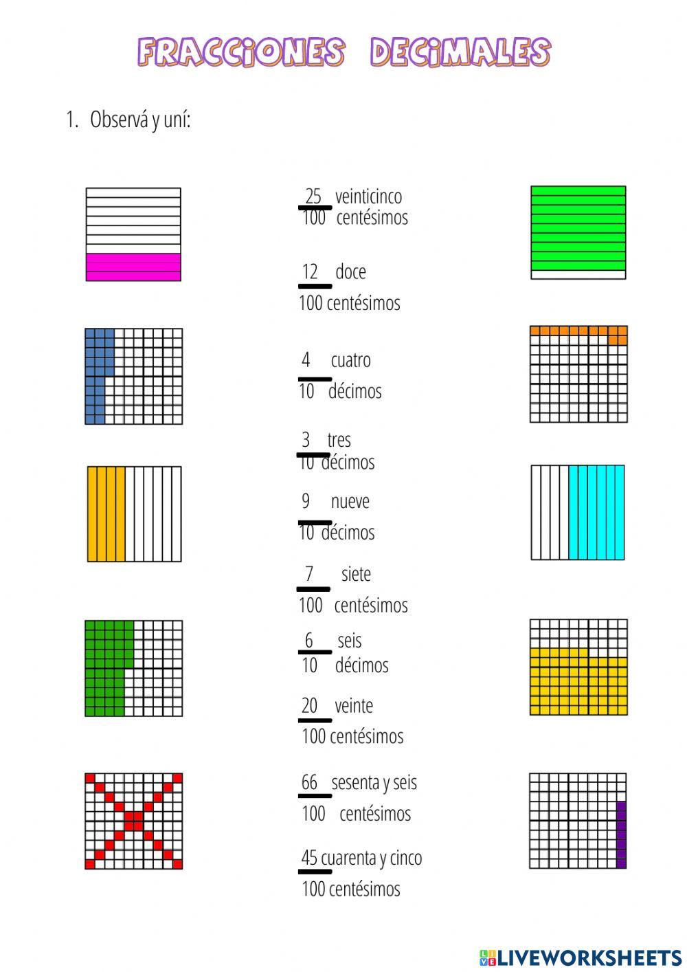 Fracciones decimales