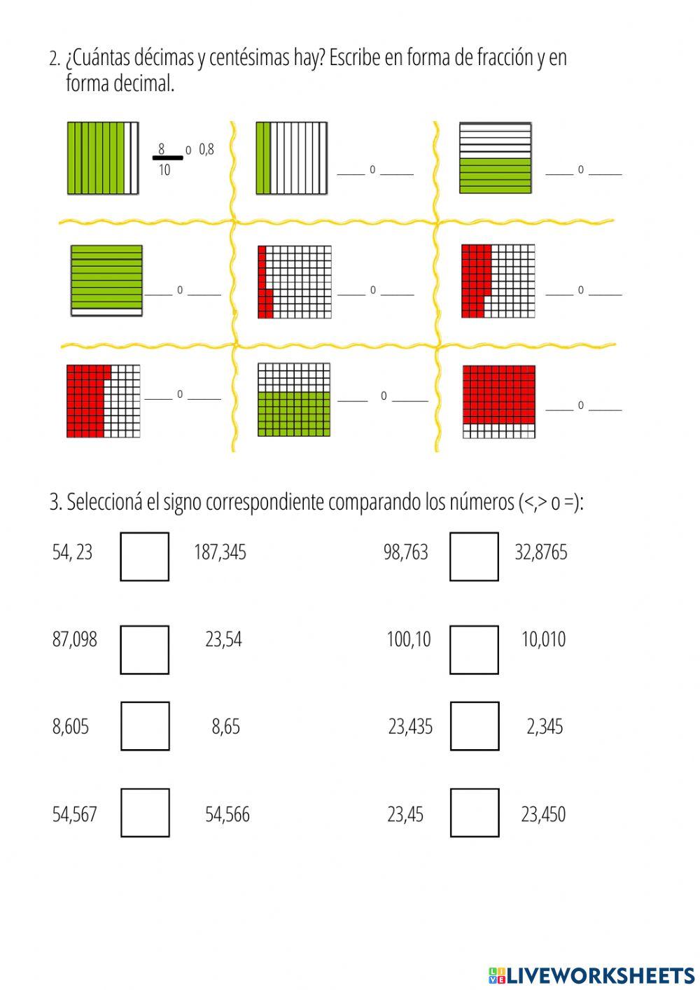 Fracciones decimales
