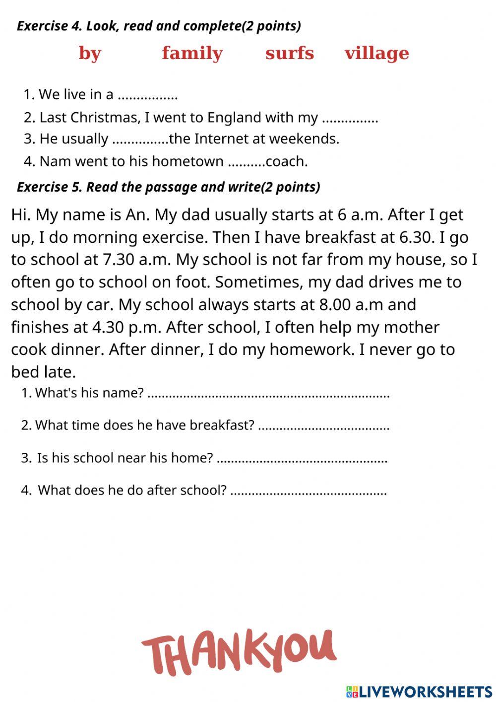 Mid-term Test Grade 5