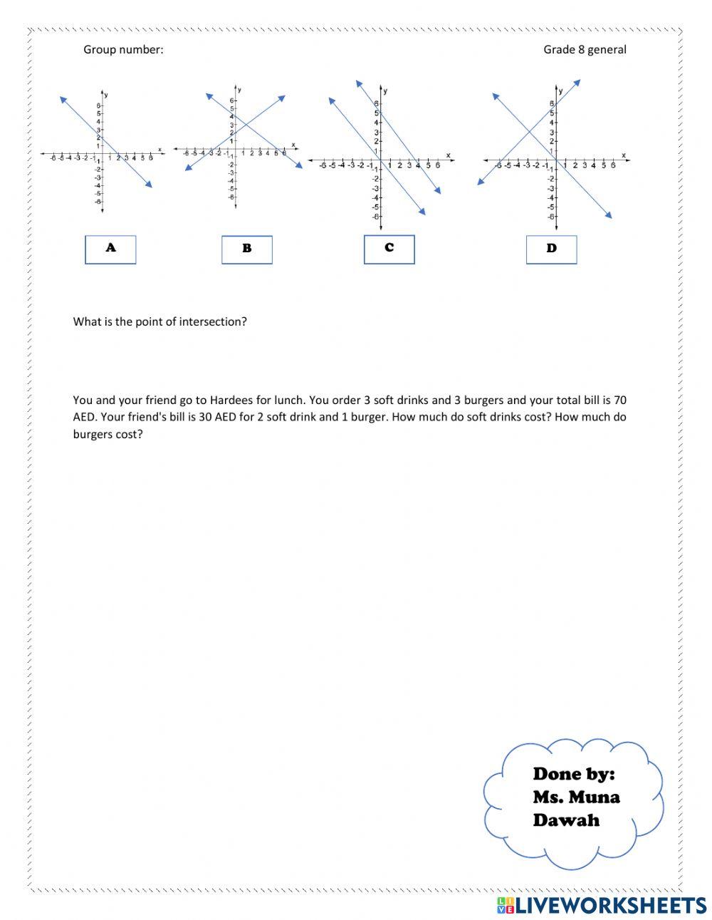 Solve systems of equations by graphing