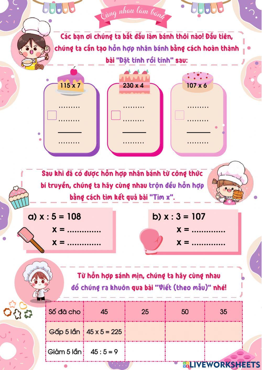 Phiếu ôn Toán tuần 11