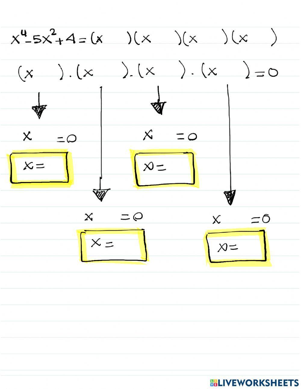 Ecuaciones de grado mayor que dos I