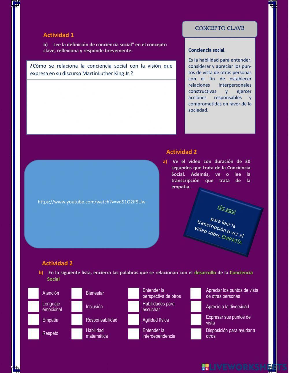 Empatía la llave que abre la Conciencia Social