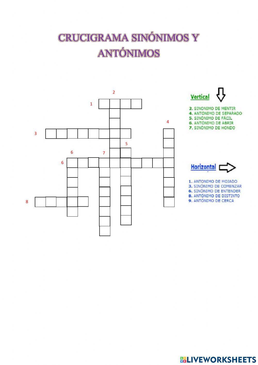 Sinonimos y Antonimos