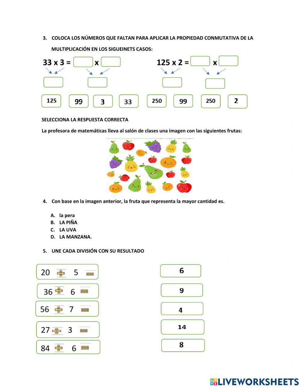 Multiplicación y división