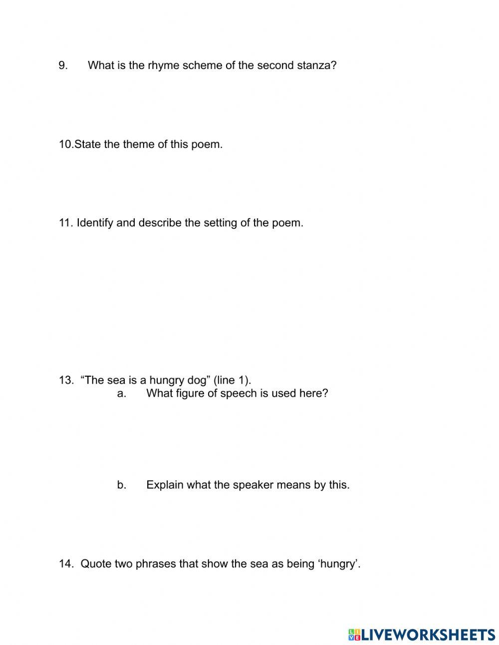 The Sea by James Reeves