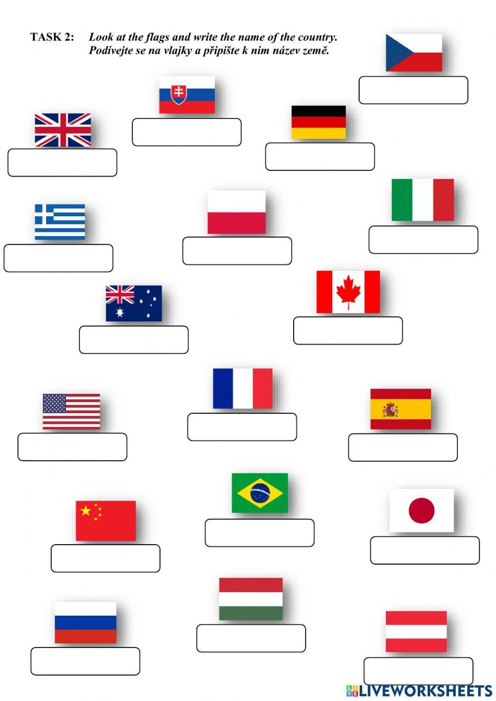 PROJECT 1 Unit 2A - WHERE ARE YOU FROM? (countries)