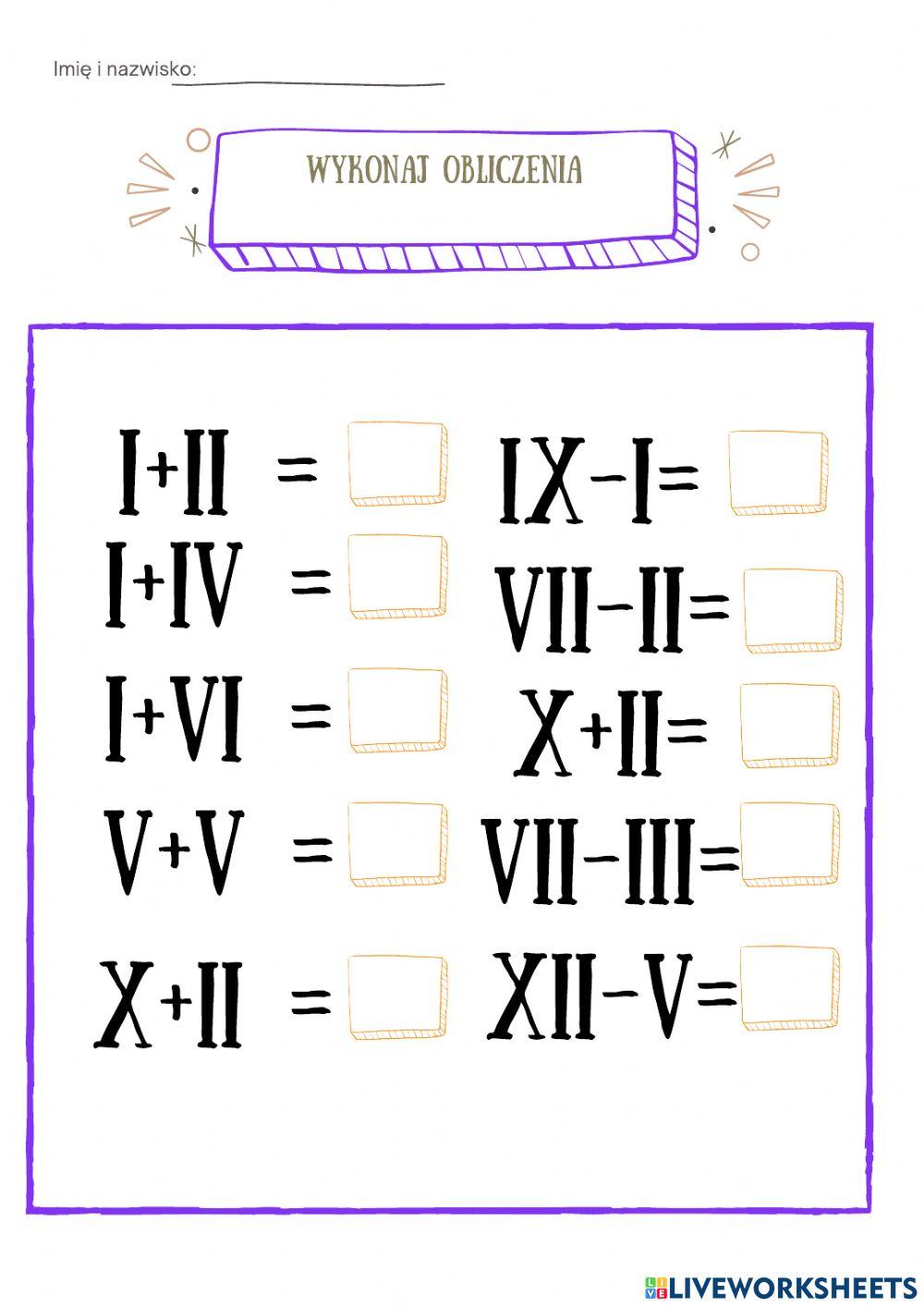 Obliczenia rzymskie 11