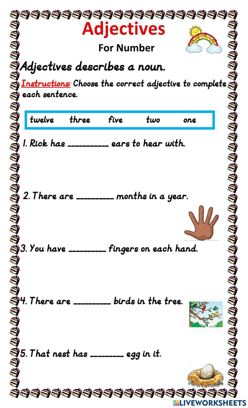 Adjectives for number