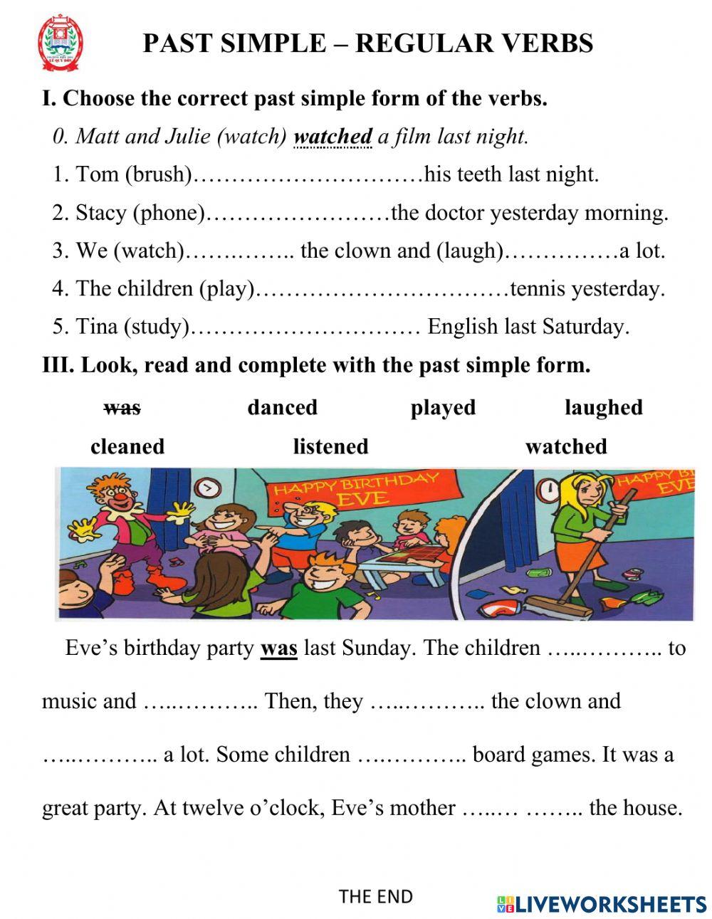 Past Simple - Regular Verbs