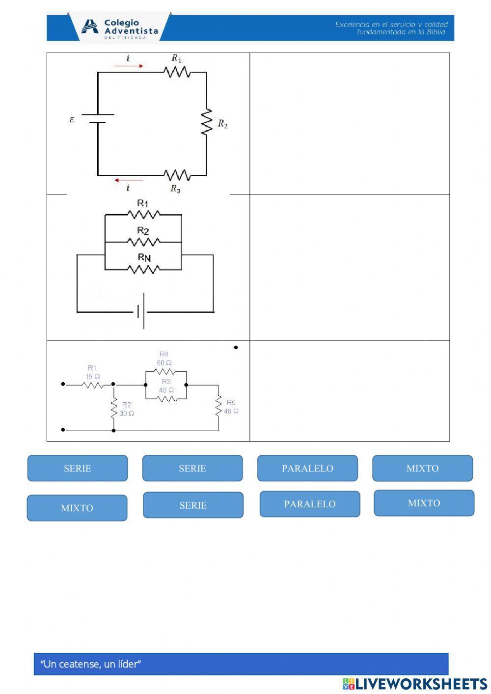 Circuitos en serie y paralelo