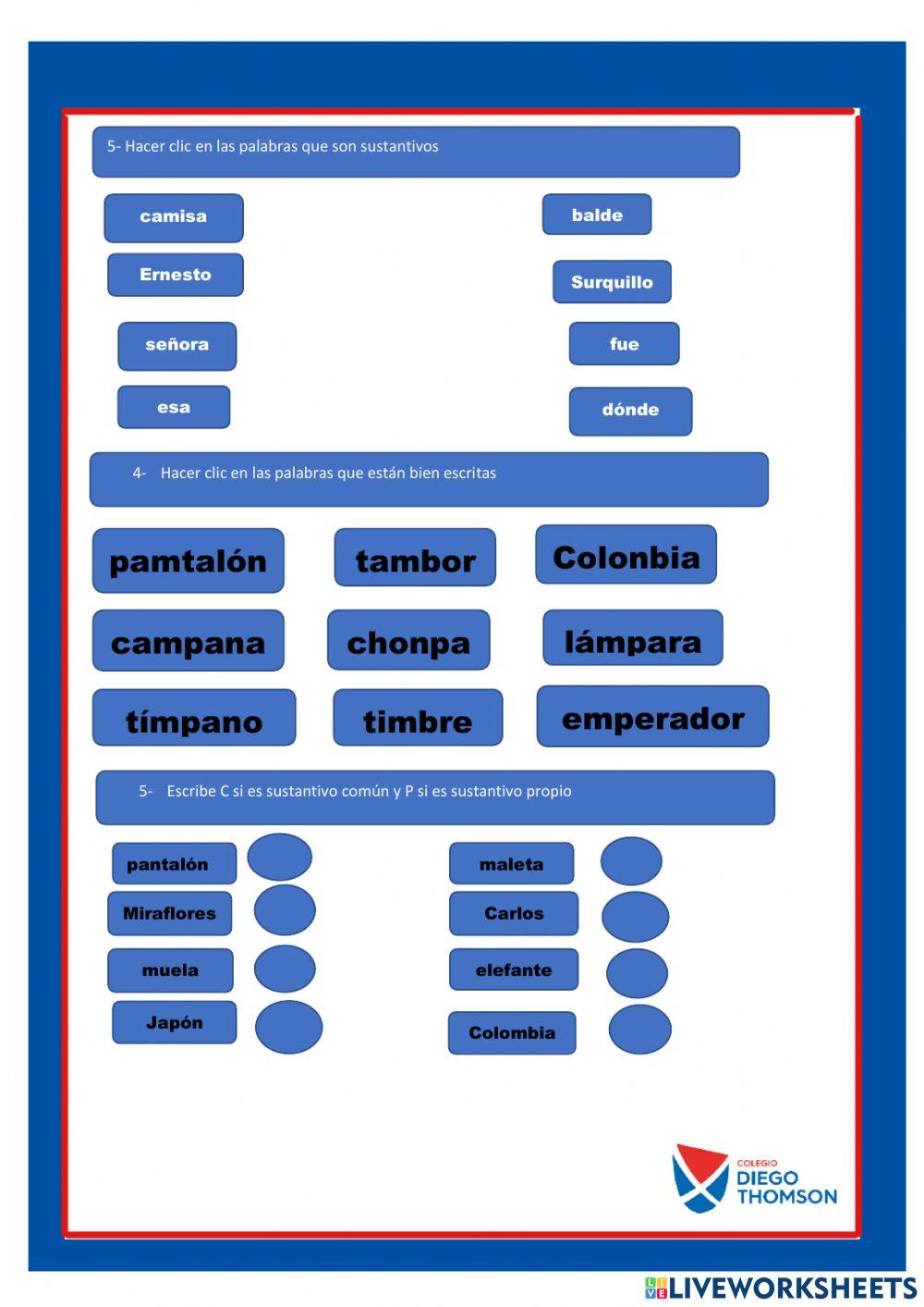 Examen de  comunicación