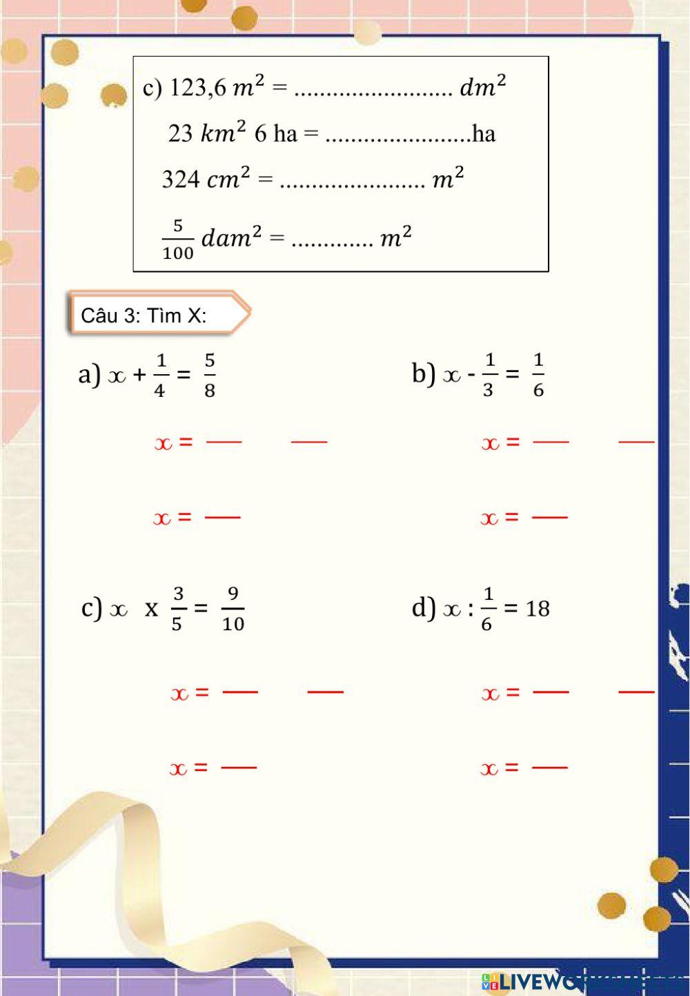 Toán 5 - Tuần 9 - Luyện tập chung trang 48