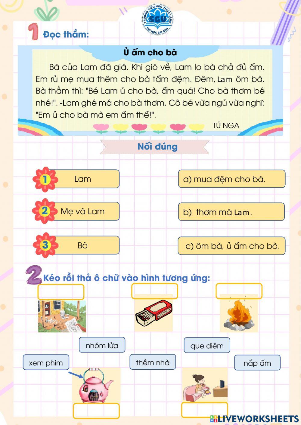 Tiếng Việt - đọc hiểu - bài tập chính tả