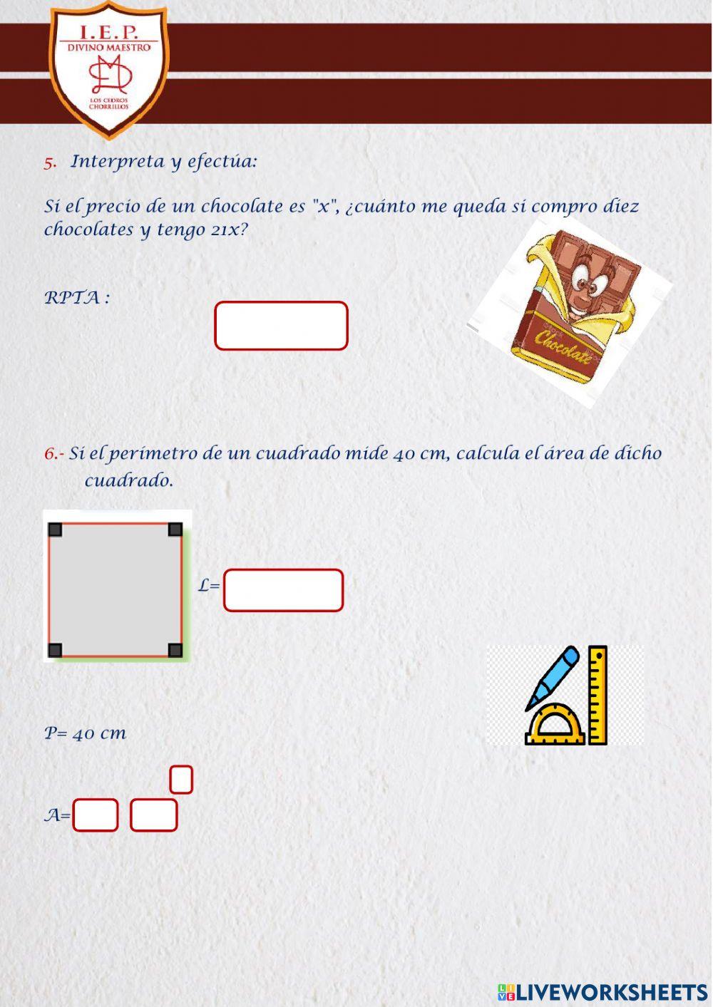 Operaciones con monomios