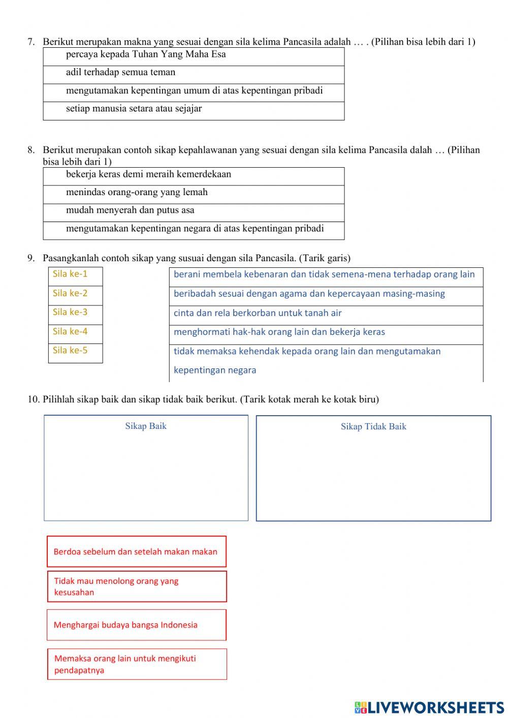 Latihan Soal PPKn Tema 5