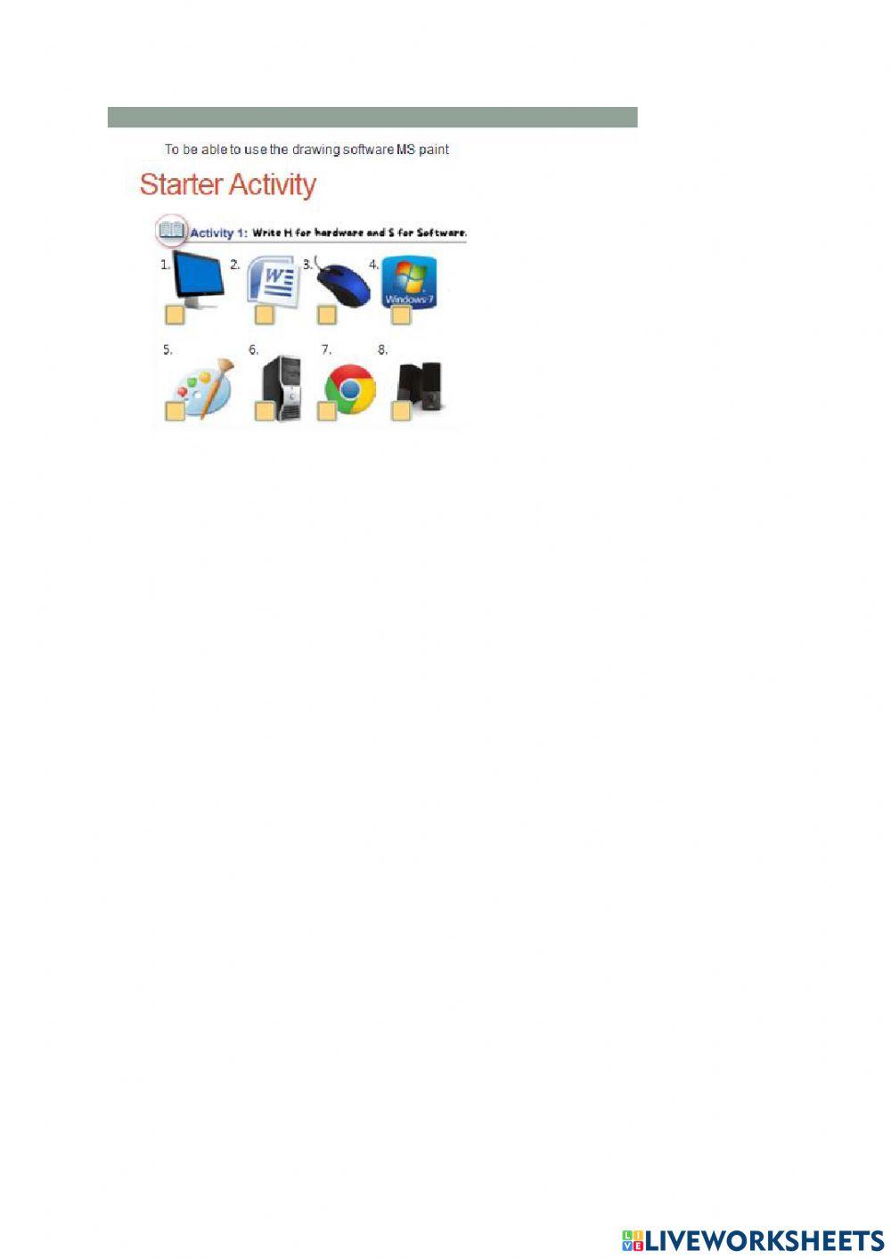 Hardware interactive exercise for 3 | Live Worksheets