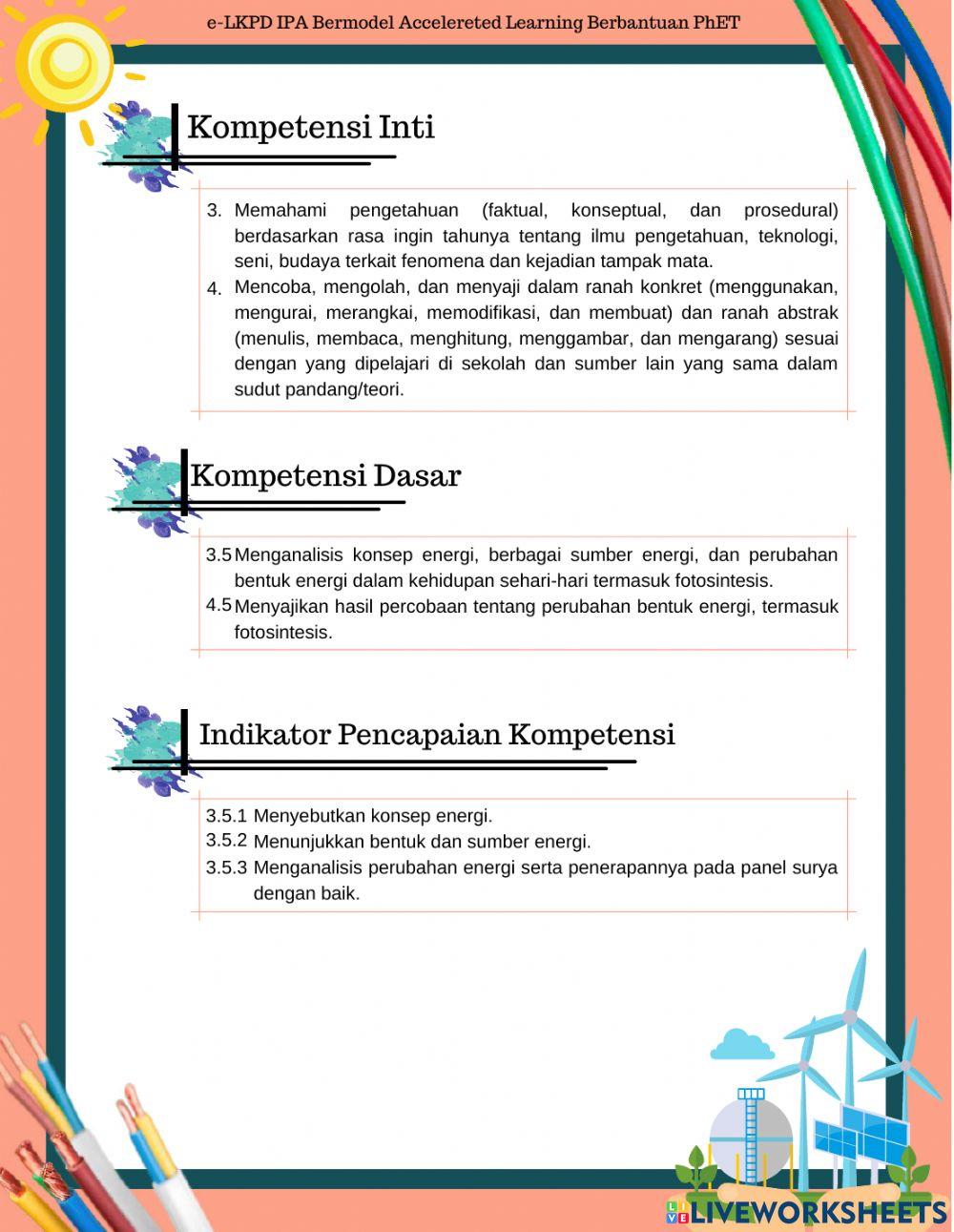 E-LKPD IPA BENTUK DAN PERUBAHAN ENERGI